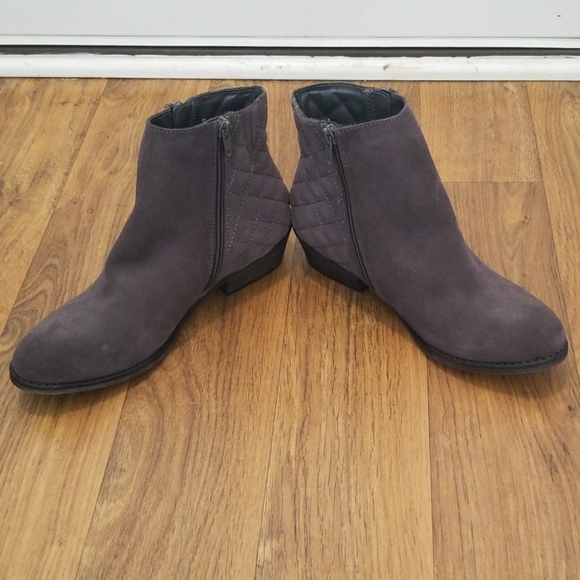 White Mountain Gray Leather Ankle boots - Picture 5 of 5